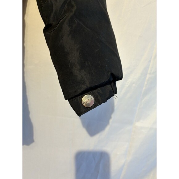 DKNY Girls Black Puffer Coat Faux Fur Hood Zip Jacket Size 7/8 S/P Warm - Picture 4 of 15